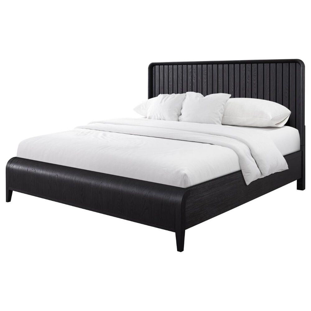 Sterling Timber Elure Queen Waterfall Panel Bed in Peppercorn, , large