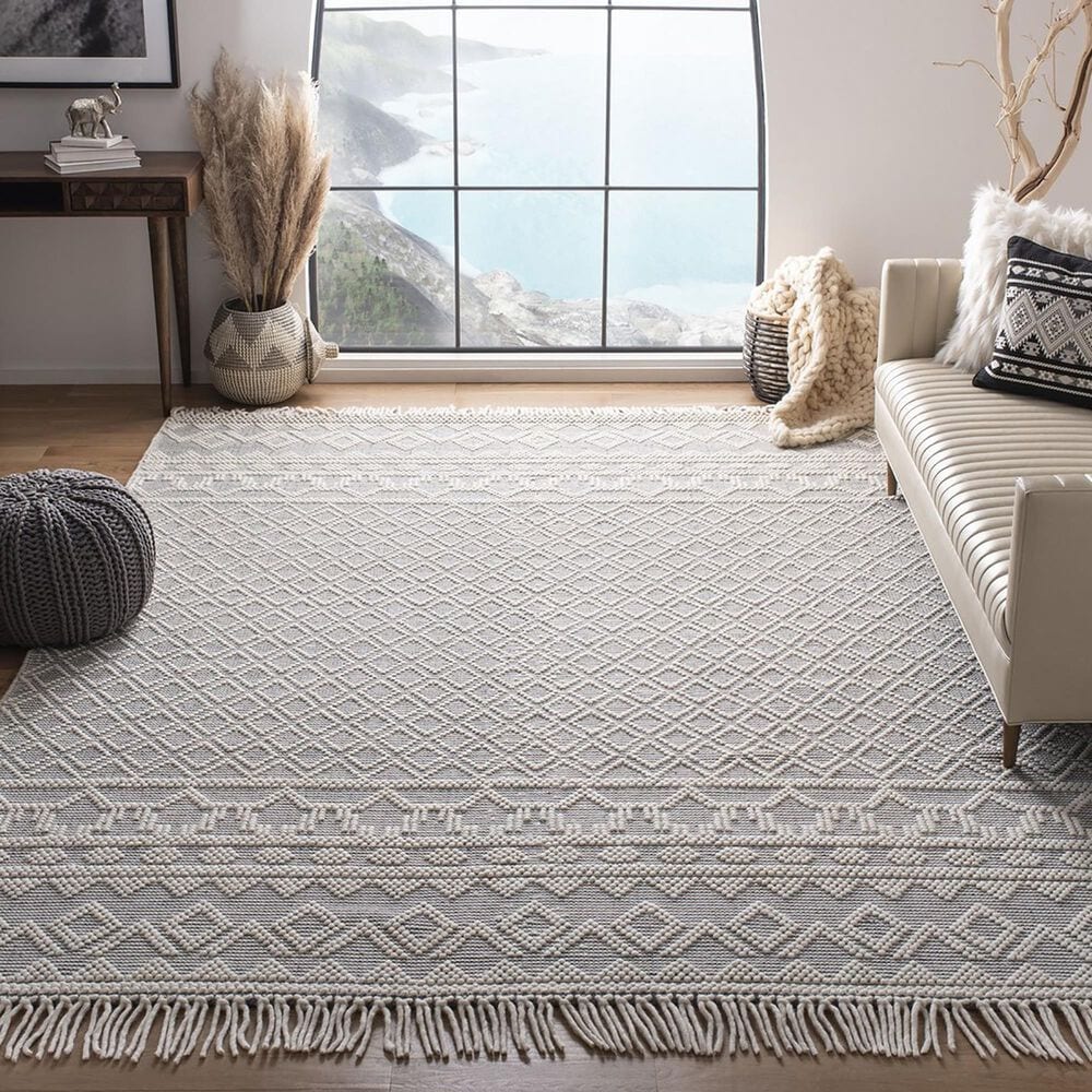 Safavieh Natura NAT351A 9&#39; x 12&#39; Ivory and Grey Area Rug, , large