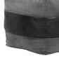 Lumisource Cobber Canvas Pouf in Black and Grey, , large