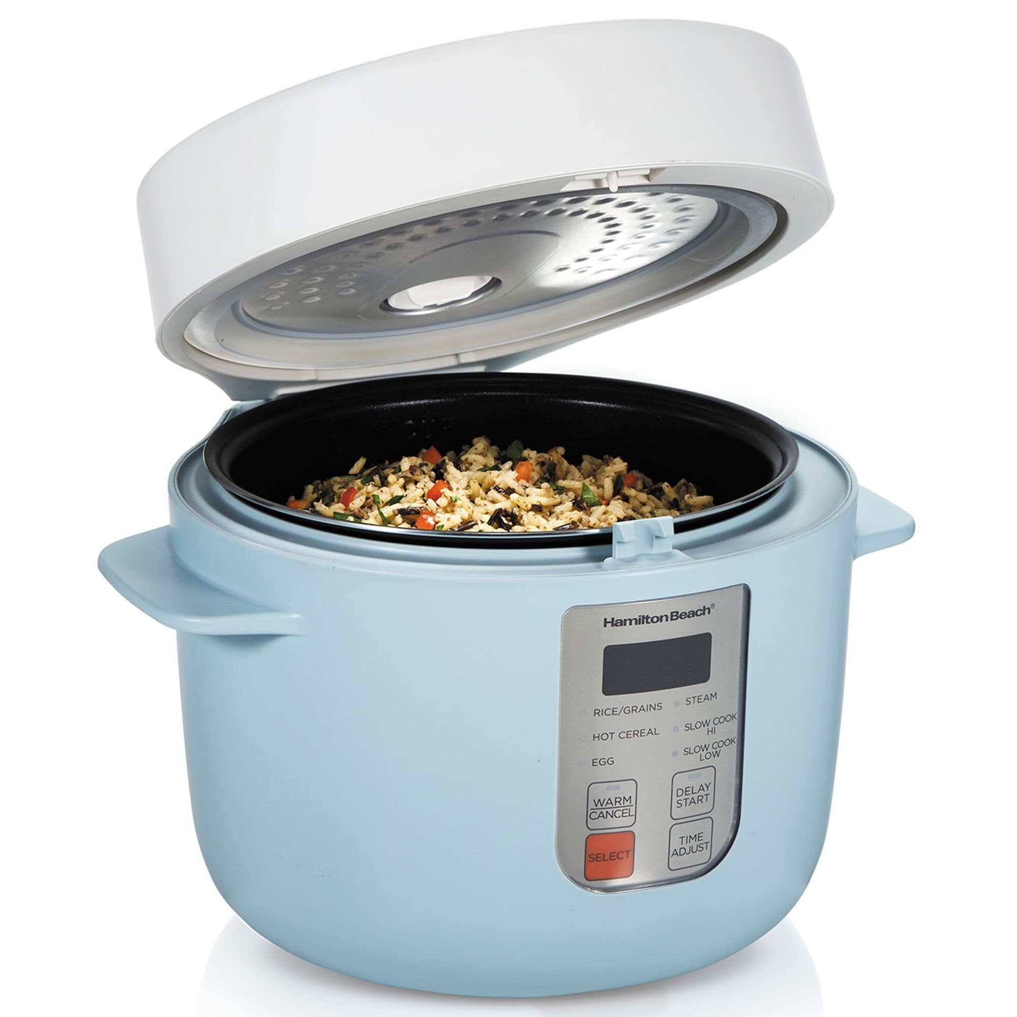 Hamilton Beach 3 Quart Multi Function Rice Cooker in Blue