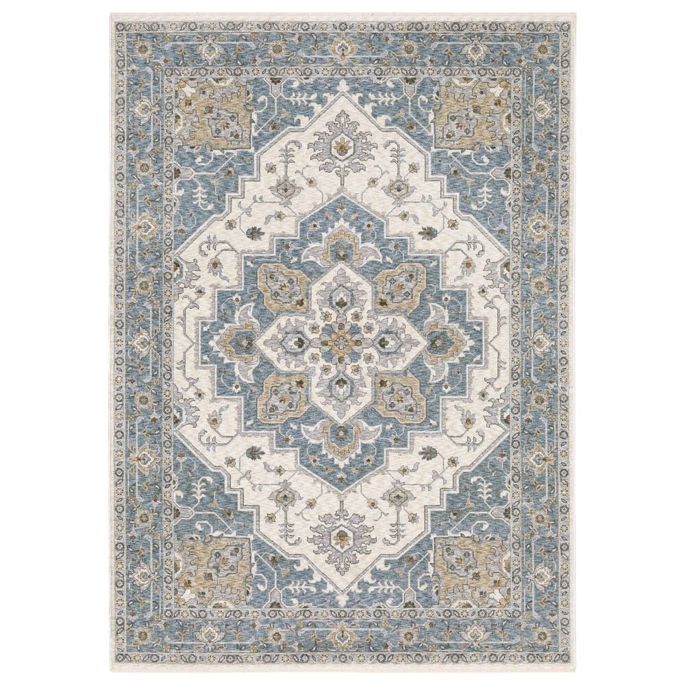 Oriental Weavers Maharaja 2" x 3" Blue and Ivory Area Rug, , large