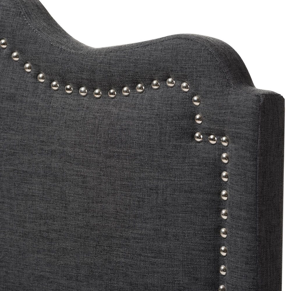 Baxton Studio Nadeen Full Upholstered Headboard in Dark Grey, , large