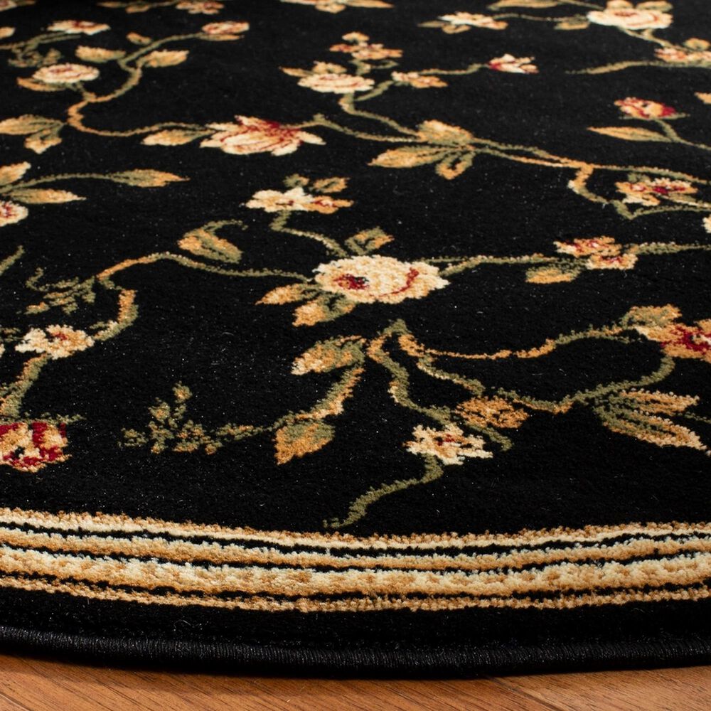 Safavieh Lyndhurst 5&#39;3&quot; Round Black and Green Area Rug, , large