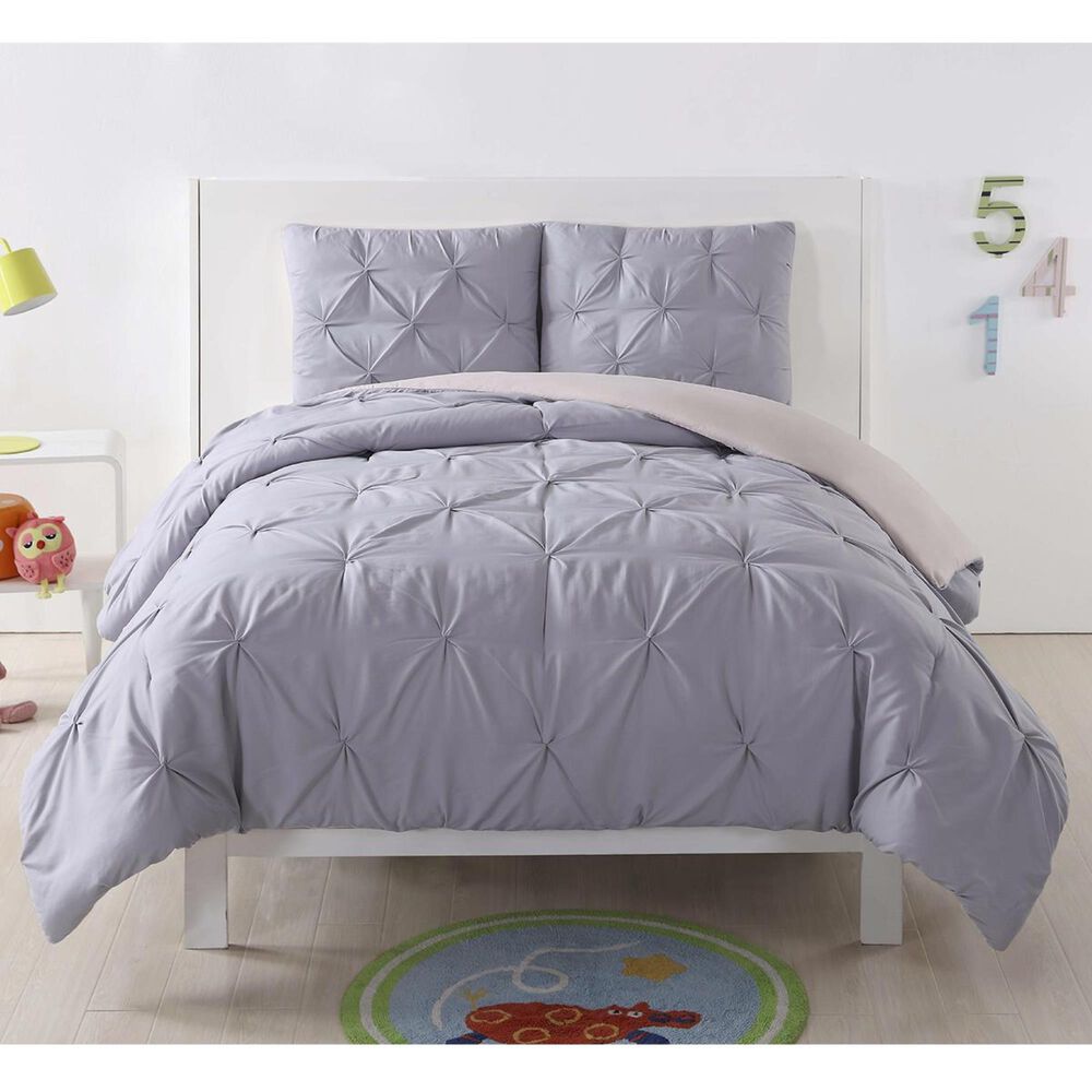 Pem America My World Kids 2-Piece Twin XL Pleated Duvet Set in Lavender and Blush, , large