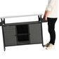 Hearth and Haven 2-Door Outdoor Bar Cart with Stainless Steel Top in Grey, , large
