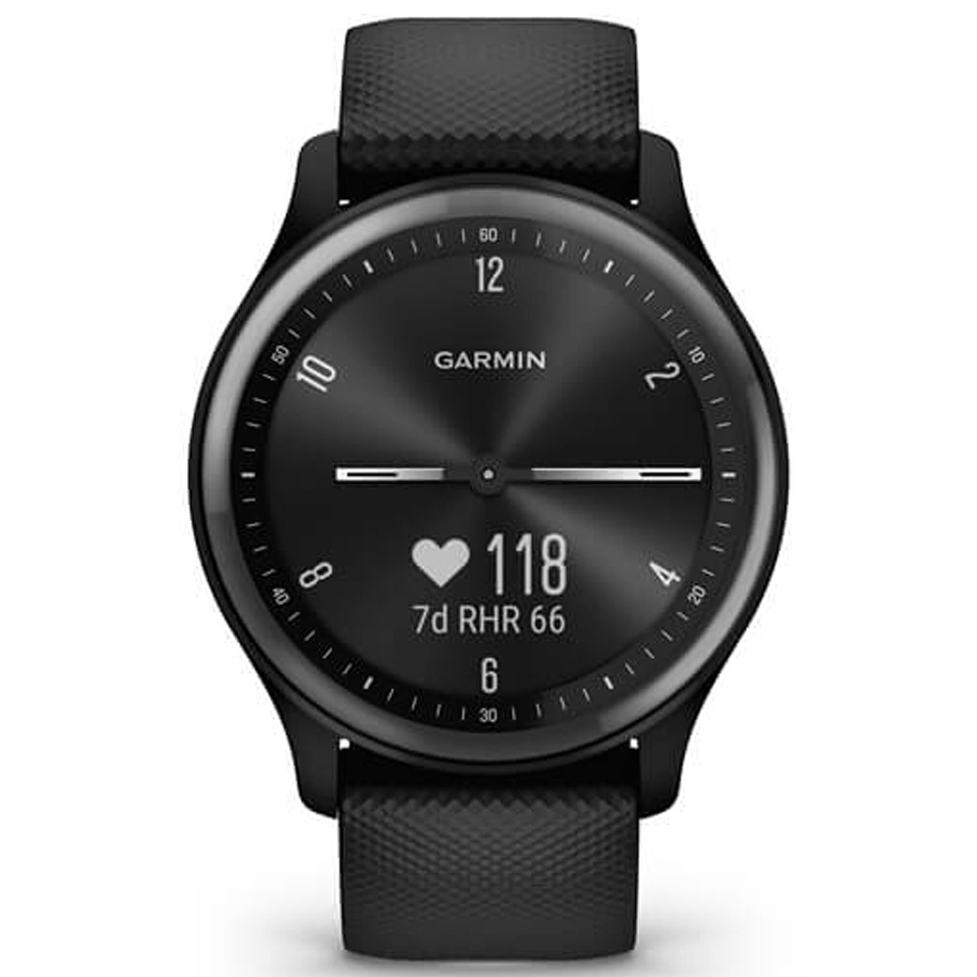 Garmin Vivomove Sport Smartwatch 28mm Black Case with Silicone