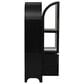 HOMLUX HOMLUX 71" Tall Arched Kitchen Pantry Cabinet with Door Shelves, Farmhouse Kitchen Storage Cabinet with Open & Adjustable Shelves, Hidden Drawer & Glass Door, Cupboard for Kitchen, Dining Room, Black, , large