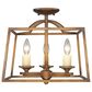 Golden Lighting Athena 3-Light Semi-Flush in Grecian Gold, , large