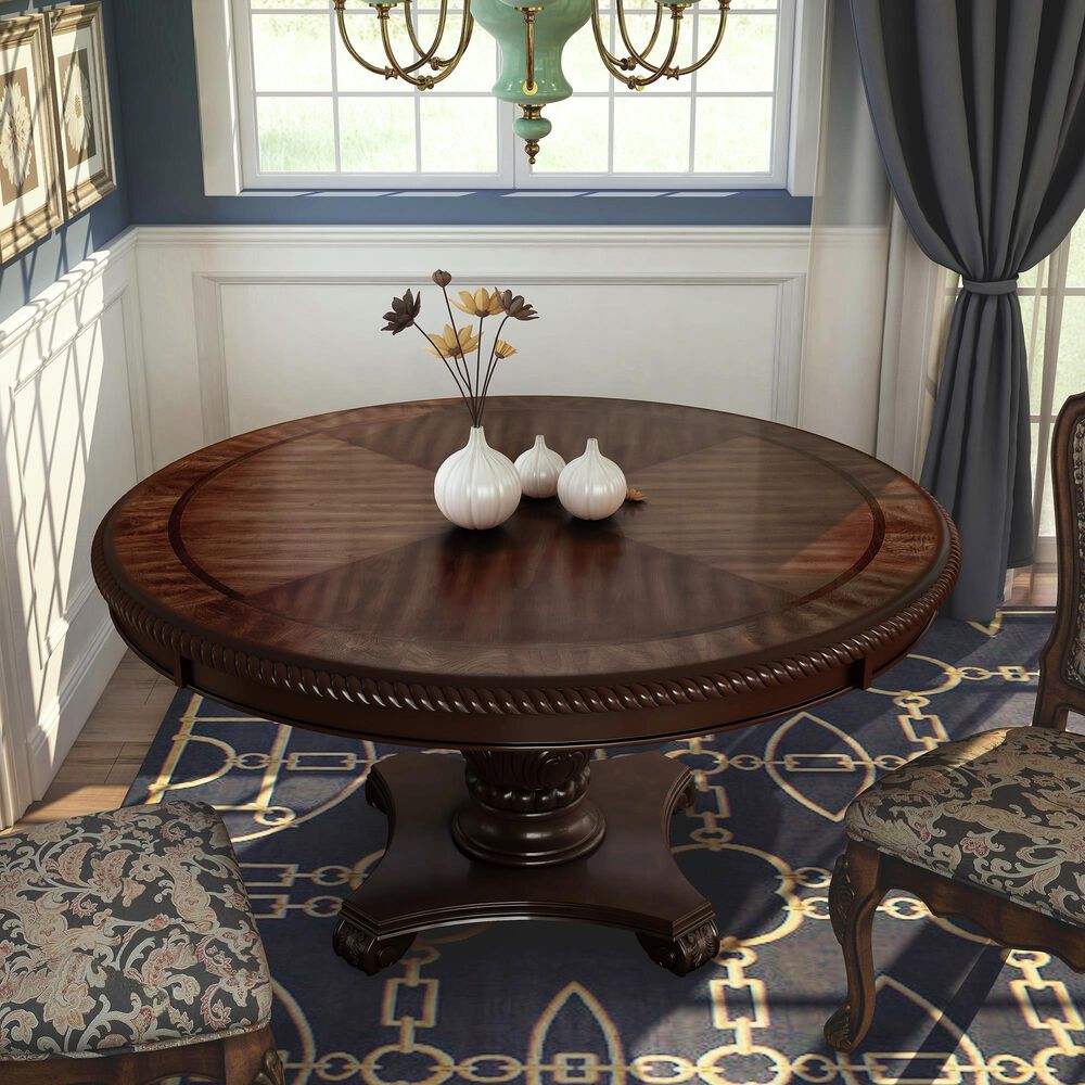 Furniture of America Watson Dining Table in Brown Cherry - Table Only, , large