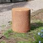 Hearth and Haven Evie Outdoor Round Side Table with Basket Weave Pattern in Brown, , large