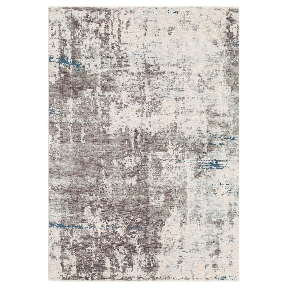 Surya Presidential PDT-2301 7"9" x 10"3" Blue, Gray and Orange Area Rug, , large