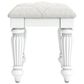 Ashley Kozlani Upholstered Vanity Stool in Matte White, , large