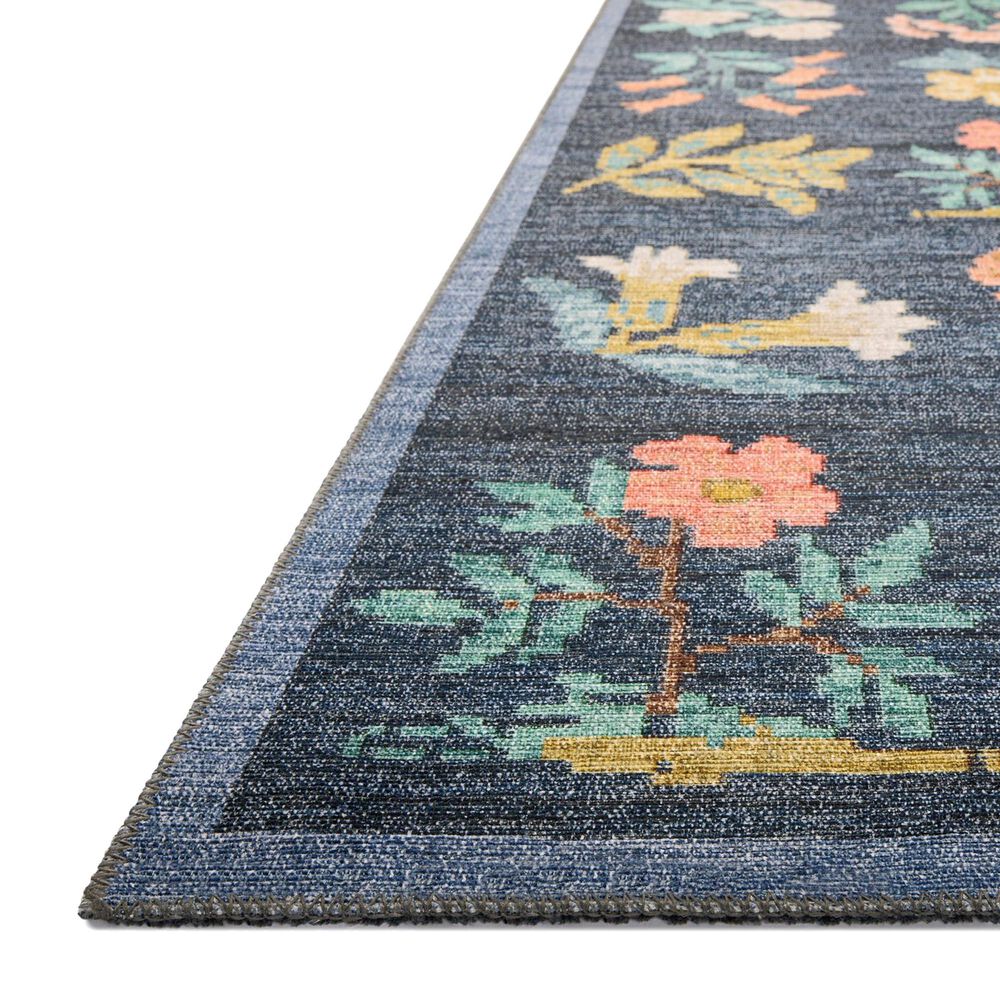 Rifle Paper Co Rosa Hawthorne 2&#39;6&quot; x 12&#39; Navy Runner, , large