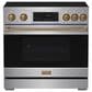 Thor Kitchen Gordon Ramsay 6 Cu. Ft. Professional Induction Range with Bronze Handle Kit in Stainless Steel, , large