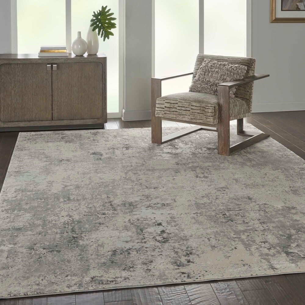 Nourison Rustic Textures Grey and Beige 7&#39;10&quot; x 10&#39;6&quot; Area Rug, , large