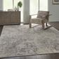 Nourison Rustic Textures Grey and Beige 7"10" x 10"6" Area Rug, , large