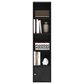 HOMLUX 5-Tier Shelf Bookcase with Door Storage Cabinet in Blackwood, , large