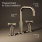 Kohler Purist Widespread Bathroom Sink Faucet with Cross Handles and High Gooseneck Spout in Vibrant Brushed Bronze, , large