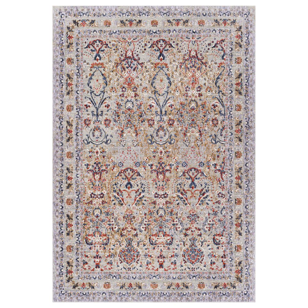 Surya Infinity 6"7" x 9" Rust, Dark Blue, Camel, Gray and Cream Area Rug, , large