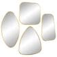 Maple and Jade Wall Mirror with Varying Shapes in Satin Gold (Set of 4), , large