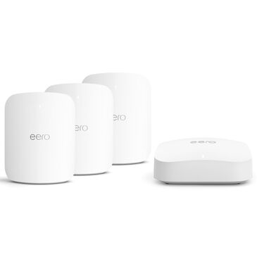 eero 1-Pack Pro 6E Mesh Wi-Fi 6E Router with 3-Pack Max 7 Mesh Wi-Fi 7 System in White, , large