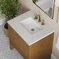 James Martin Hudson 30" Single Bathroom Vanity in Honey Oak with 3 cm Ethereal Noctis Silestone Top and Rectangular Sink, , large