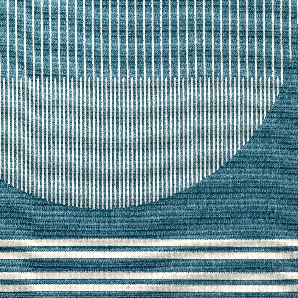 Surya Alfresco 2&#39;5&quot; x 4&#39;5&quot; Marine Blue, Light Silver, Slate Blue and Metallic Silver Indoor/Outdoor Area Rug, , large