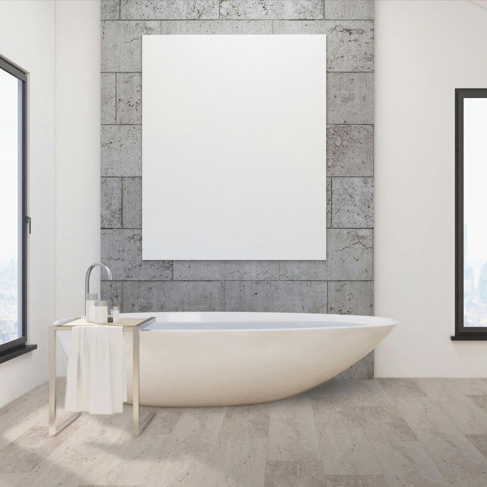 Fuzion SmartDrop Fossil 12&quot; x 24&quot; Luxury Vinyl Tile, , large