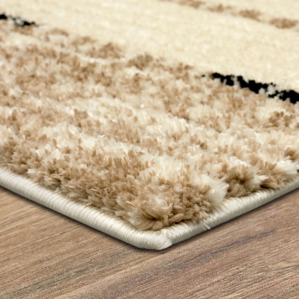 Karastan Traverse Lanes 2&#39; x 8&#39; Tan Runner, , large