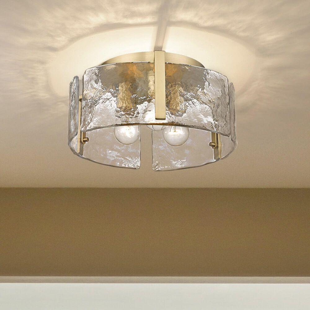 Golden Lighting Aenon 3-Light Flush Mount in Brushed Champagne Bronze, , large