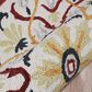 L&R Resources Sinuous Electric Floral Medallion 6" Round Red, Yellow, Cream and Navy Area Rug, , large