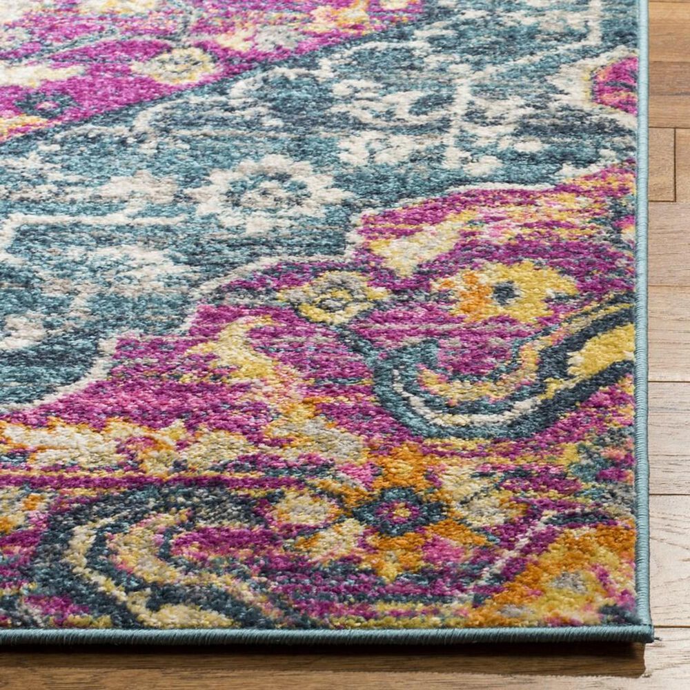 Safavieh Madison MAD119C 2&#39;3&quot; x 12&#39; Blue and Fuchsia Runner, , large