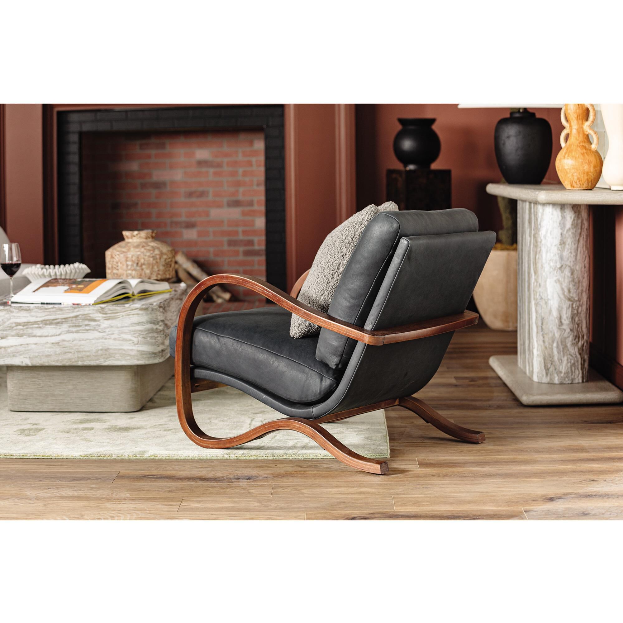 Four Hands Paxon Chair in Brickhouse Black