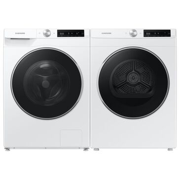 Samsung 2.5 Cu. Ft. Front Load Washer and 4.0 Cu. Ft. Heat Pump Dryer Laundry Pair in White, , large