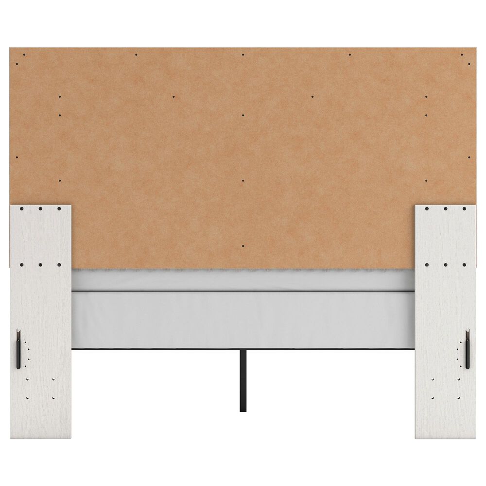 Ashley Zuraleus 3-Piece Queen Upholstered Panel Bedroom Set in Matte White, , large