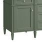 James Martin Vanities Brittany 60" Double Bathroom Vanity in Smokey Celadon with 3 cm Eternal Jasmine Pearl Silestone Top, Rectangular Sinks and FreePower Wireless Charger, , large