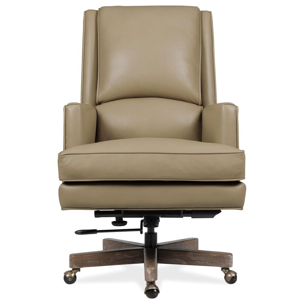 Hooker Furniture Wright Executive Swivel Tilt Chair in Dark Wood, , large