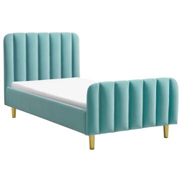 Baby Appleseed Gatsby Toddler Bed in Sea Foam Velvet, , large