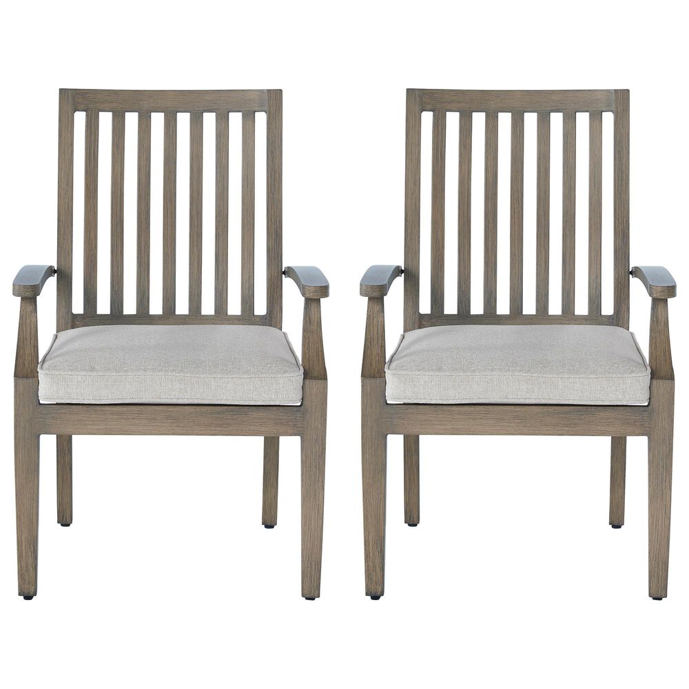 Ashley Rainier Ranch Arm Chair in Brown &#40;Set of 2&#41;, , large