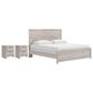 Ashley Broachmyn King Bed with Two Nightstands in Light Gray, , large