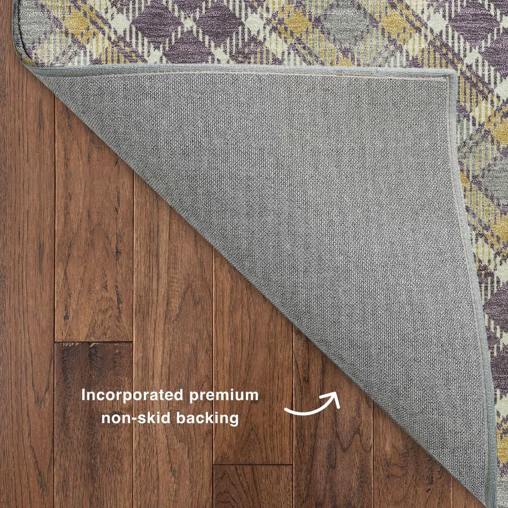 Dalyn Rug Company Soft Essentials Plaid Plum 2'6" x 3'10" Indoor/Outdoor Area Rug, , large