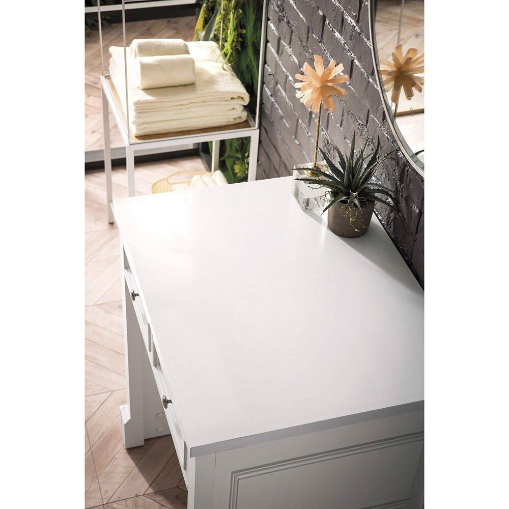 James Martin Vanities De Soto 30&quot; Countertop in Bright White with 3 cm White Zeus Quartz Top, , large