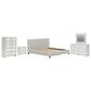Ashley Zuraleus 5-Piece King Upholstered Platform Bedroom Set in Matte White, , large