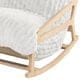 Jaxx Saxx Mondo Fur Bean Bag Rocking Chair in Ivory, , large
