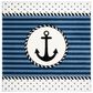 Safavieh Carousel Nautical 3" Square Navy and Ivory Kids  Area Rug, , large