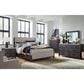 Nicolette Home Plum Creek 3 Piece King Panel Upholstered Bedroom Set in Ravenwood Black, , large