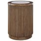 Ashley Hadonna Round End Table in Light Brown, , large