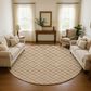 Dalyn Rug Company Soft Essentials Plaid Copper 8" Round Indoor/Outdoor Area Rug, , large