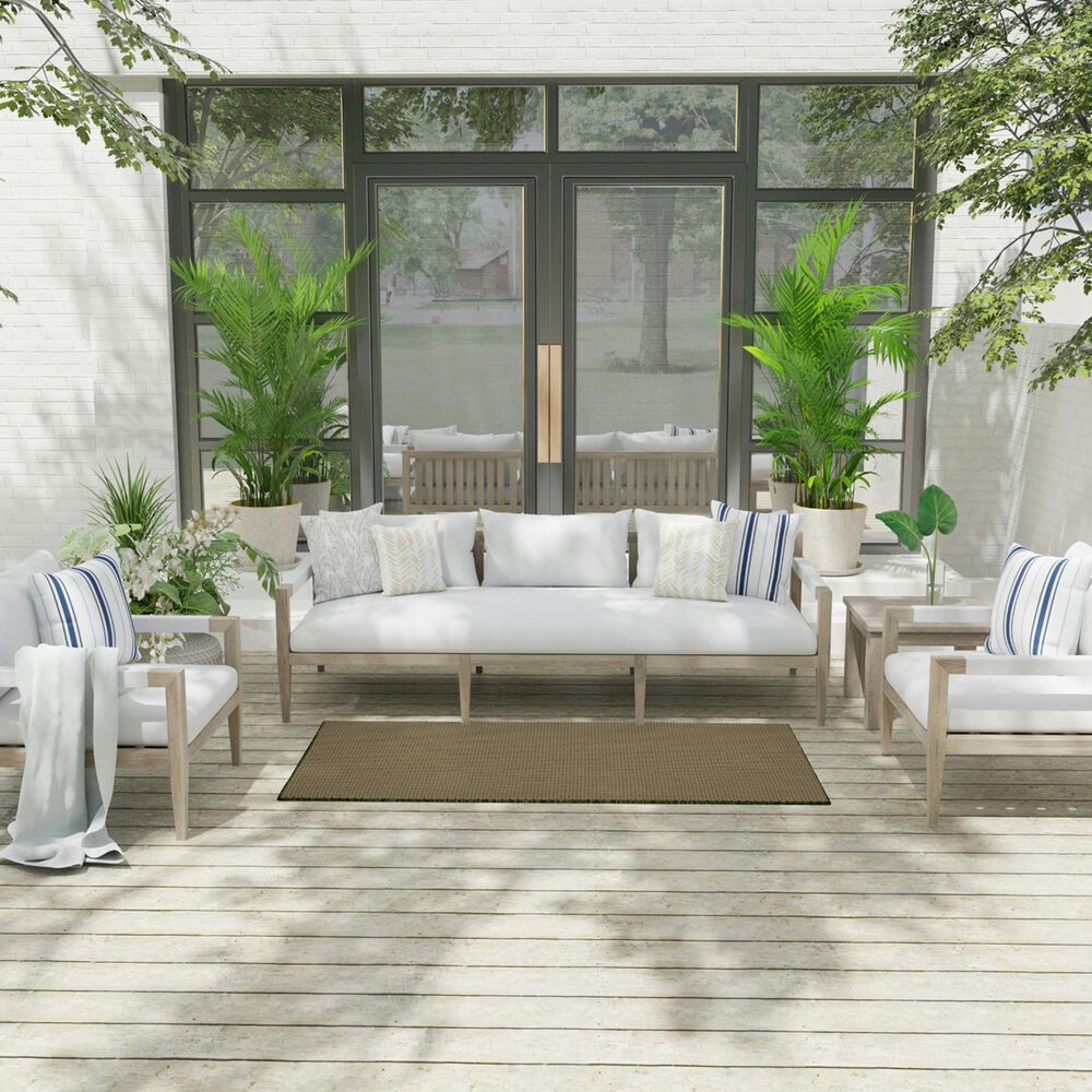 Nourison Courtyard Green 3&#39; x 5&#39; Indoor/Outdoor Area Rug, , large