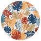 Safavieh Cabana CBN831A 4" Round Creme and Red Indoor/Outdoor Area Performance Rug, , large